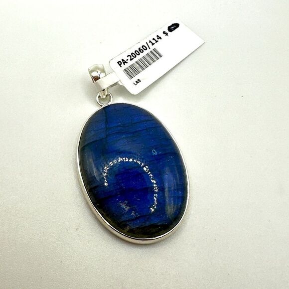 NWOT MONSTER 39x28mm Labradorite in solid sterling silver pendant! - Picture 1 of 9